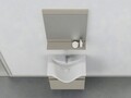 Set mobilier de baie (2 piese), Hanah Home, Mare 55, Latte