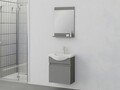 Set mobilier de baie (2 piese), Hanah Home, Mare 55, Gri Mat