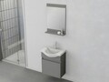 Set mobilier de baie (2 piese), Hanah Home, Mare 55, Gri Mat