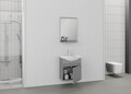 Set mobilier de baie (2 piese), Hanah Home, Mare 55, Gri Mat
