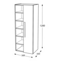 Dulap multifunctional, Hanah Home, Blue R 120, 50x120x35 cm, Pin