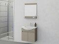 Set mobilier de baie (2 piese), Hanah Home, Mare 65, Latte