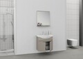 Set mobilier de baie (2 piese), Hanah Home, Mare 65, Latte