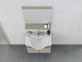 Set mobilier de baie (2 piese), Hanah Home, Mare 65, Latte