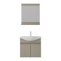 Set mobilier de baie (2 piese), Hanah Home, Mare 65, Latte