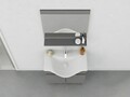 Set mobilier de baie (2 piese), Hanah Home, Mare 65, Gri Mat