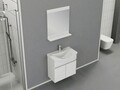 Set mobilier de baie (2 piese), Hanah Home, Mare 65, Alb mat