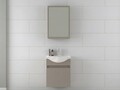 Set mobilier de baie (2 piese), Hanah Home, Sole 55, Latte