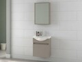 Set mobilier de baie (2 piese), Hanah Home, Sole 55, Latte