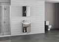 Set mobilier de baie (2 piese), Hanah Home, Sole 55, Latte