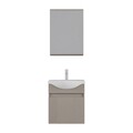 Set mobilier de baie (2 piese), Hanah Home, Sole 55, Latte