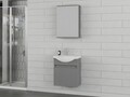 Set mobilier de baie (2 piese), Hanah Home, Sole 55, Gri Mat