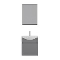 Set mobilier de baie (2 piese), Hanah Home, Sole 55, Gri Mat