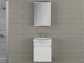 Set mobilier de baie (2 piese), Hanah Home, Sole 55, Alb mat