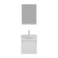 Set mobilier de baie (2 piese), Hanah Home, Sole 55, Alb mat