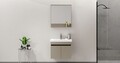 Set mobilier de baie (2 piese), Hanah Home, Pace 65, Latte