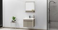 Set mobilier de baie (2 piese), Hanah Home, Pace 65, Latte