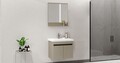 Set mobilier de baie (2 piese), Hanah Home, Pace 65, Latte