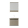 Set mobilier de baie (2 piese), Hanah Home, Pace 65, Latte