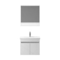 Set mobilier de baie (2 piese), Hanah Home, Pace 65, Alb mat