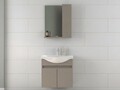 Set mobilier de baie (2 piese), Hanah Home, Sole 65, Latte