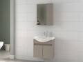 Set mobilier de baie (2 piese), Hanah Home, Sole 65, Latte