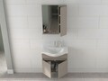 Set mobilier de baie (2 piese), Hanah Home, Sole 65, Latte