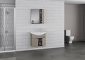 Set mobilier de baie (2 piese), Hanah Home, Sole 65, Latte