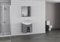 Set mobilier de baie (2 piese), Hanah Home, Sole 65, Gri Mat