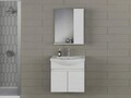 Set mobilier de baie (2 piese), Hanah Home, Sole 65, Alb mat