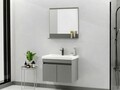 Set mobilier de baie (2 piese), Hanah Home, Pace 80, Gri Mat