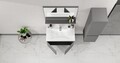 Set mobilier de baie (2 piese), Hanah Home, Pace 80, Gri Mat