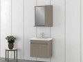 Set mobilier de baie (2 piese), Hanah Home, Amore 65, Latte