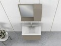 Set mobilier de baie (2 piese), Hanah Home, Amore 65, Latte
