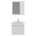 Set mobilier de baie (2 piese), Hanah Home, Amore 65, Alb mat