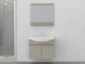 Set mobilier de baie (2 piese), Hanah Home, Mare 80, Latte