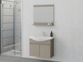 Set mobilier de baie (2 piese), Hanah Home, Mare 80, Latte
