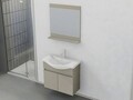 Set mobilier de baie (2 piese), Hanah Home, Mare 80, Latte