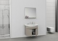 Set mobilier de baie (2 piese), Hanah Home, Mare 80, Latte