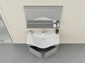 Set mobilier de baie (2 piese), Hanah Home, Mare 80, Gri Mat