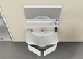 Set mobilier de baie (2 piese), Hanah Home, Mare 80, Alb mat