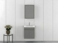 Set mobilier de baie (2 piese), Hanah Home, Amore 55, Gri Mat