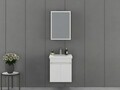 Set mobilier de baie (2 piese), Hanah Home, Amore 55, Alb mat