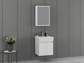 Set mobilier de baie (2 piese), Hanah Home, Amore 55, Alb mat