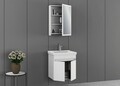 Set mobilier de baie (2 piese), Hanah Home, Amore 55, Alb mat
