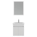 Set mobilier de baie (2 piese), Hanah Home, Amore 55, Alb mat