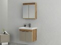 Set mobilier de baie (2 piese), Hanah Home, Carıno 65, Pin / Latte