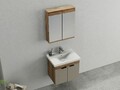 Set mobilier de baie (2 piese), Hanah Home, Carıno 65, Pin / Latte