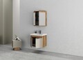 Set mobilier de baie (2 piese), Hanah Home, Carıno 65, Pin / Latte