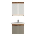 Set mobilier de baie (2 piese), Hanah Home, Carıno 65, Pin / Latte